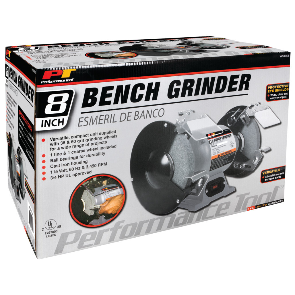 ESMERIL DE BANCO 8" 3/4HP 3450 RPM- COD: W50058 - Image 2