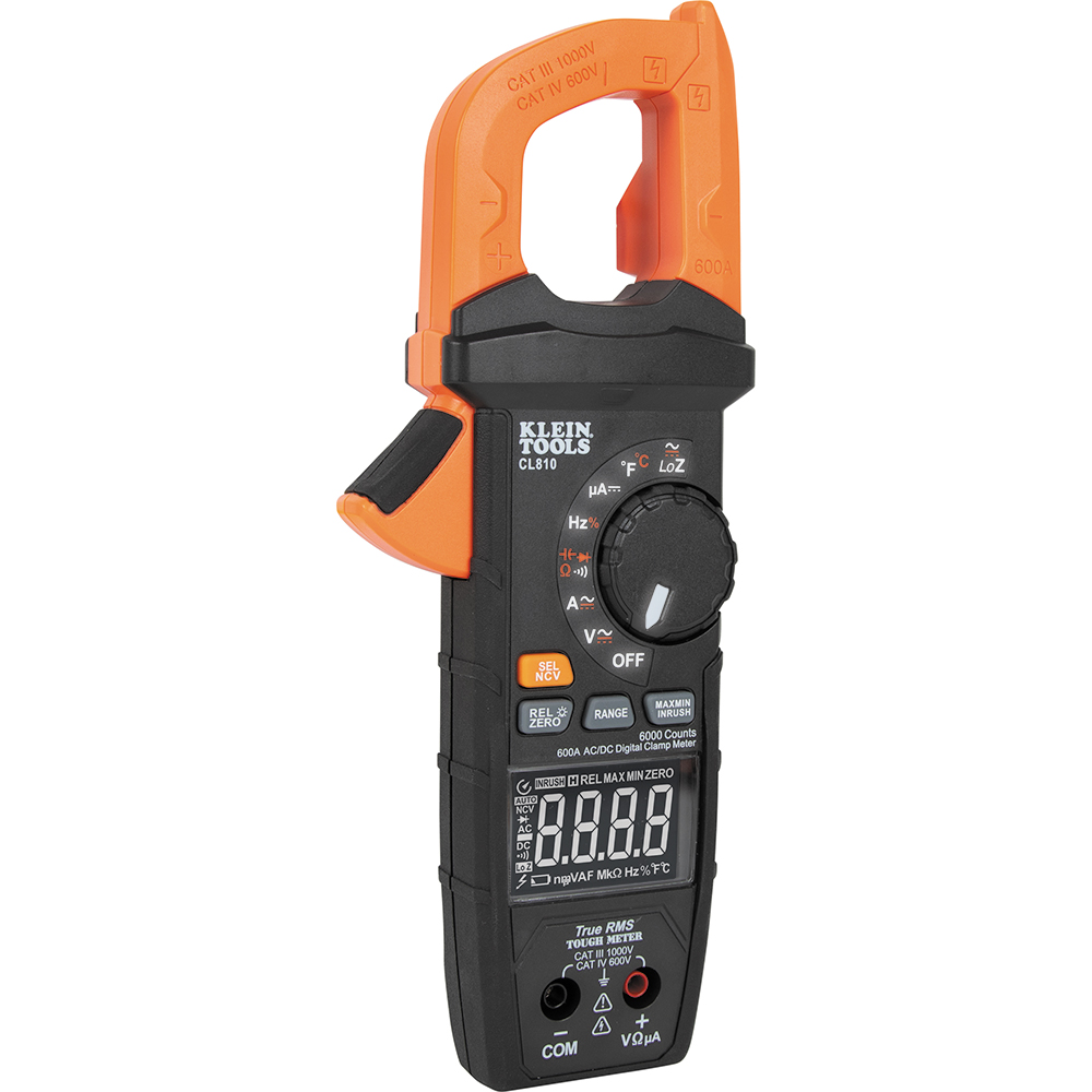 PINZA AMPERIMETRICA DIGITAL PROFESIONAL DE 600 A CA/CC CON RANGO AUTOMATICO- COD: CL810